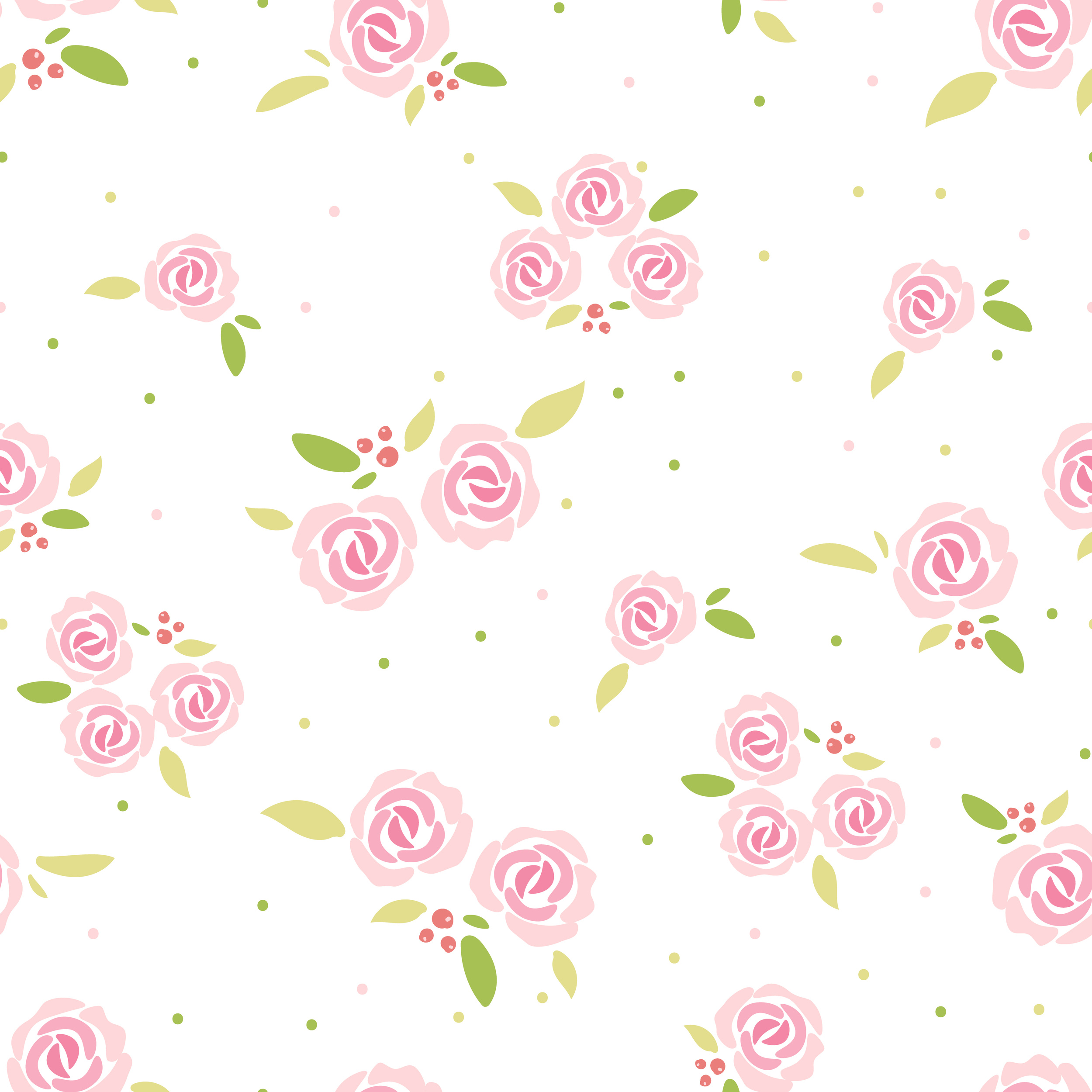 Pink Roses Seamless Pattern